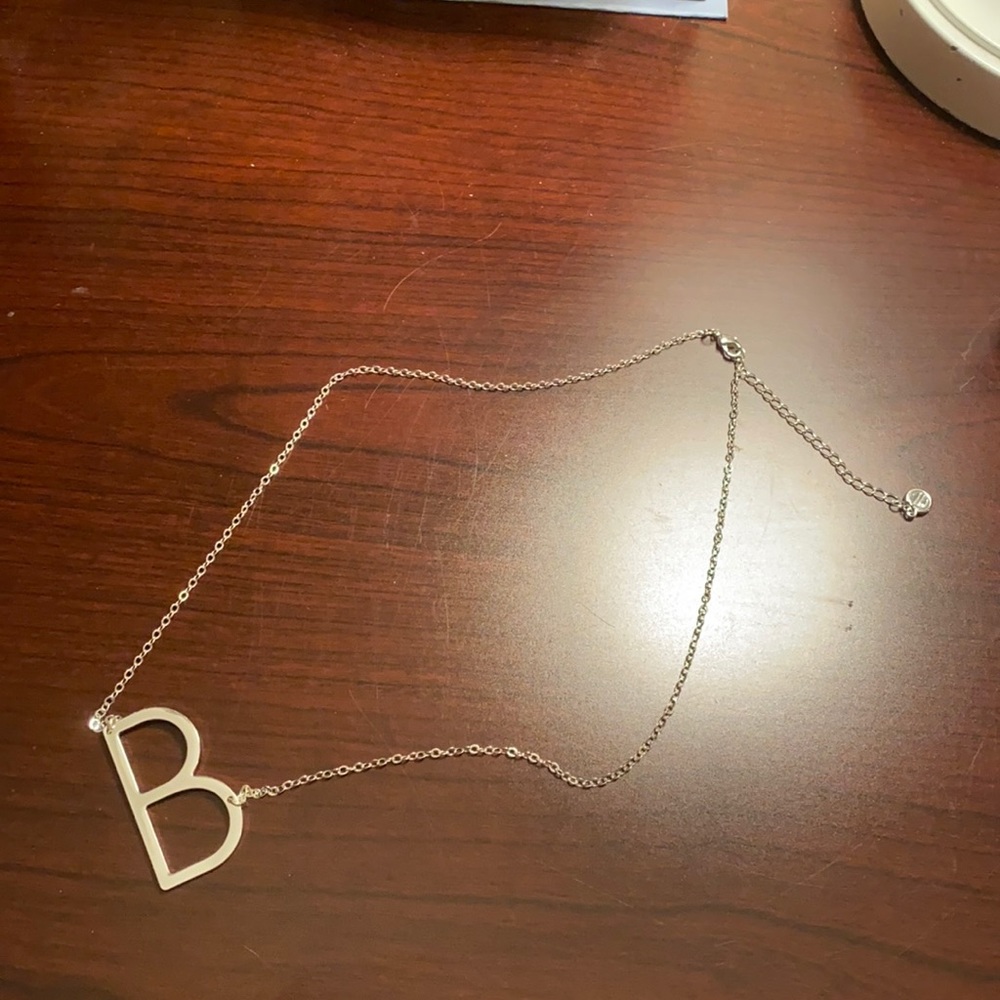 Marley Lilly “B” necklace; 16” chain w/ 2” extendr